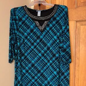 Catherine’s NWOT blue plaid dress 1X
